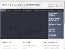 Tablet Screenshot of briansbluegrassautomotive.com